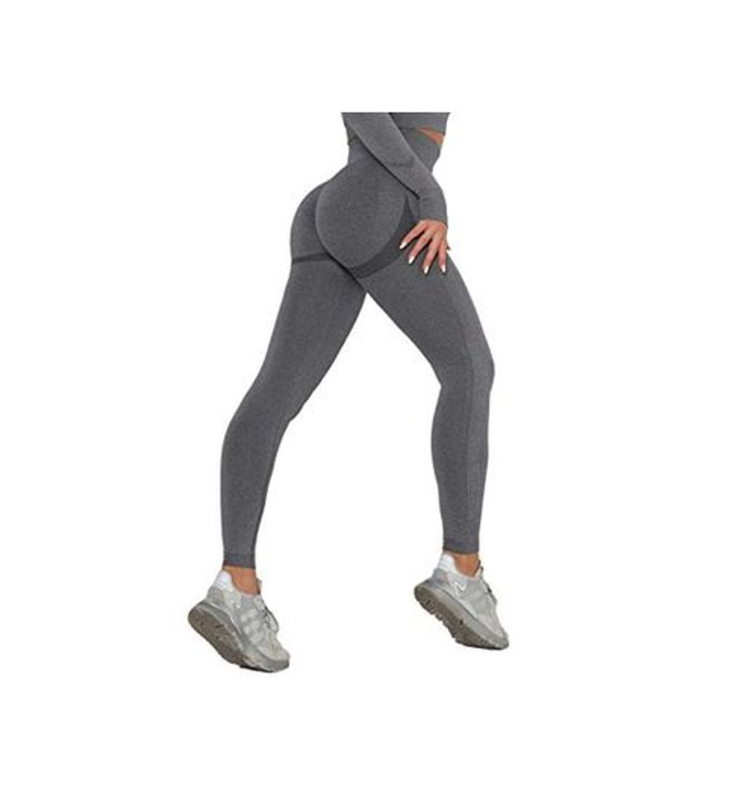 Fashion DUROFIT Yoga Deportivos Leggings Y Medias Deportivas Fitness para Mujer Leggins Deporte Leggins Yoga Pantalones Mallas Leggings Gym Training Gris M