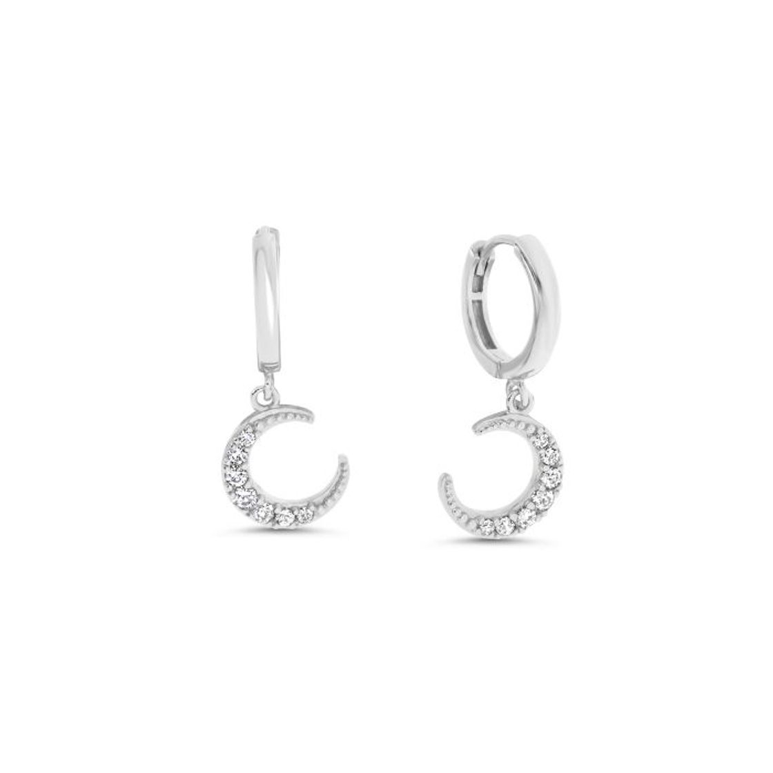 Productos Sterling Silver Mooncut Hoops