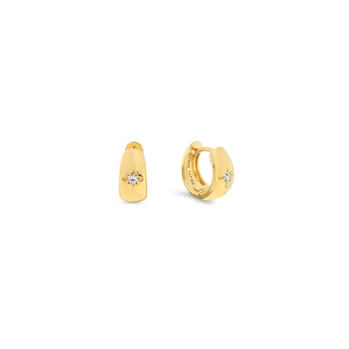 Products Safira 24k Gold Plated North Star Hoops