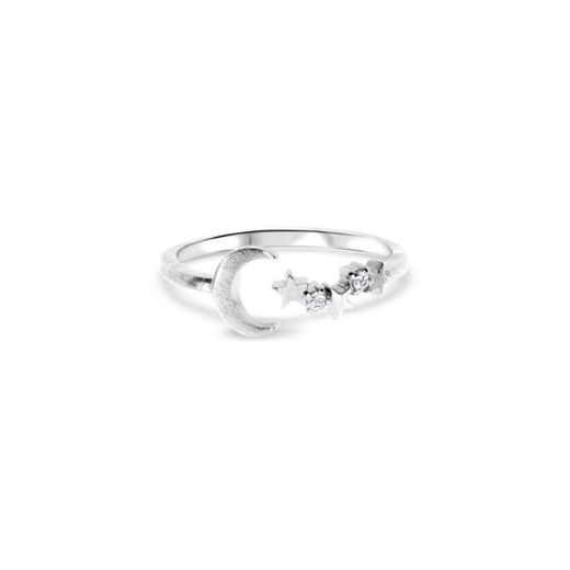 Safira Sterling Silver Moonlight Ring