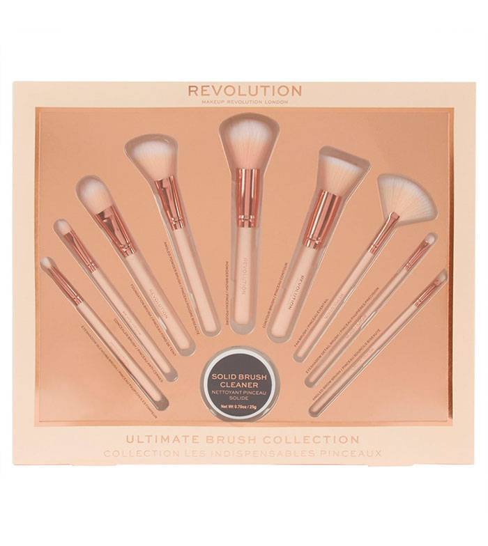 Fashion Makeup Revolution - Coleção de Pincéis e um Brush Cleaner