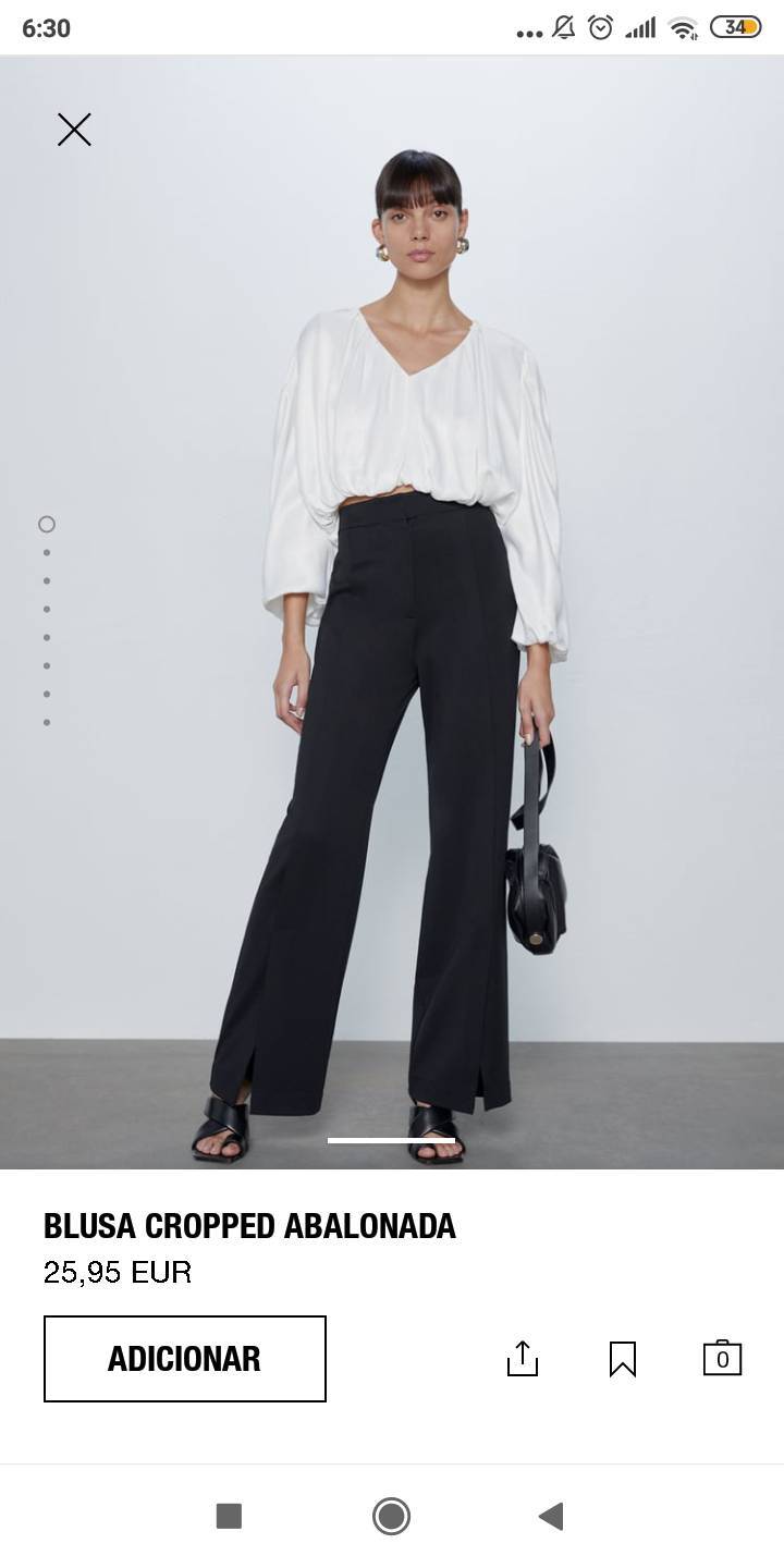 Fashion Blusa abalonada Zara 