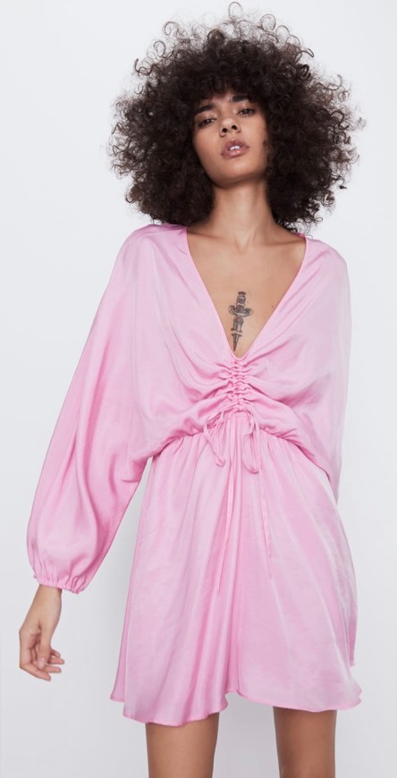 Social Vestido rosa clarinho Zara 