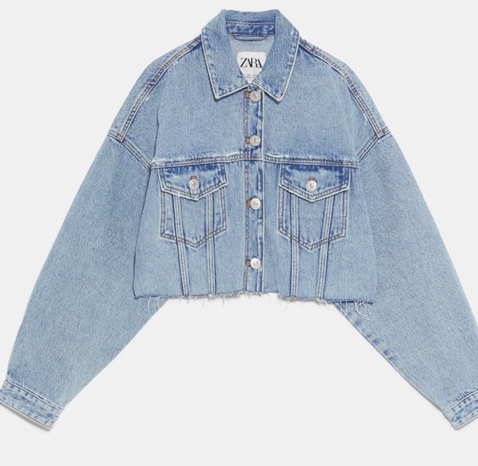 Social Casaco de ganga cropped 