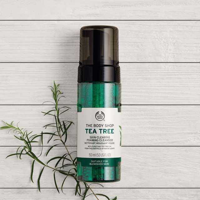 Productos The Body shop espuma de limpeza facial Tea Tree