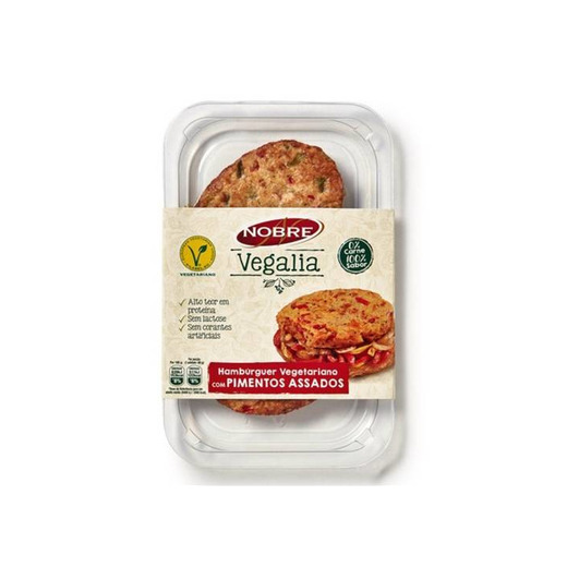 Hambúrguer vegan pimentos assados Vegalia 