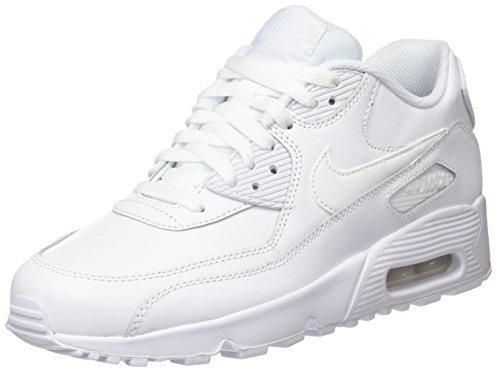 Nike Air MAX 90 Leather, Zapatillas para Niños, Blanco