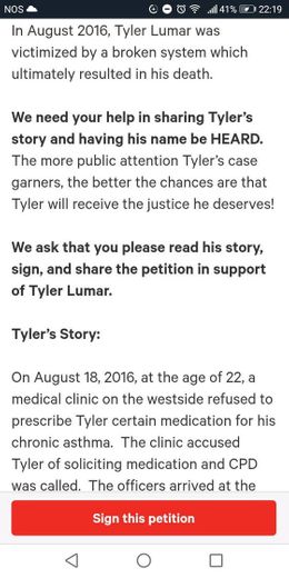 Justice for Tyler Lumar 