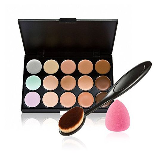 Anself - Set de Paleta de Corrector de Maquillaje 15 Colores
