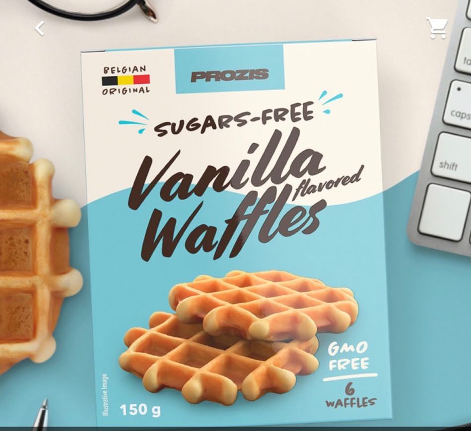 Moda Waffle c sabor a baunilha suggar free