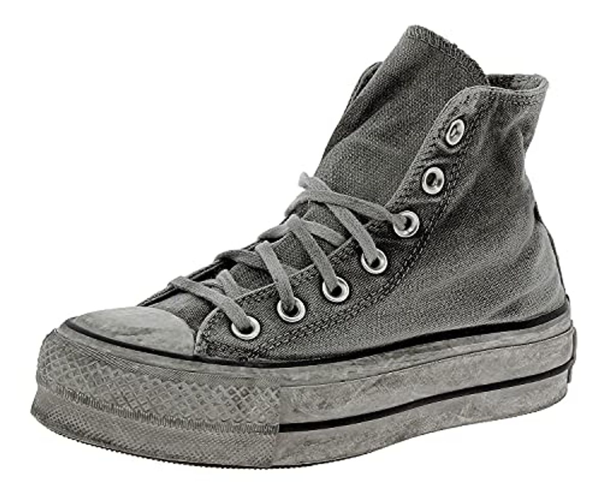 Moda CONVERSE CTAS HI Lift Canvas LTD Platform Zapatos Deportivos para Mujer Gris 563113C