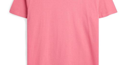 T-shirts manga curta gola redonda rosa-claro primark 