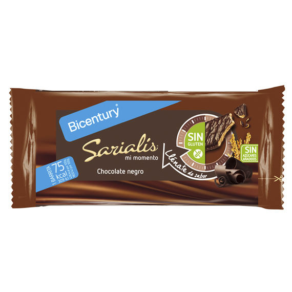 Moda Bicentury Sarialis Cereal Bar Chocolate Negro (Sem Glúten)