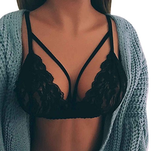 Lugar Ropa Interior Mujer Sexy Sujetadores Push Up De Encaje Floral Semi Transparente