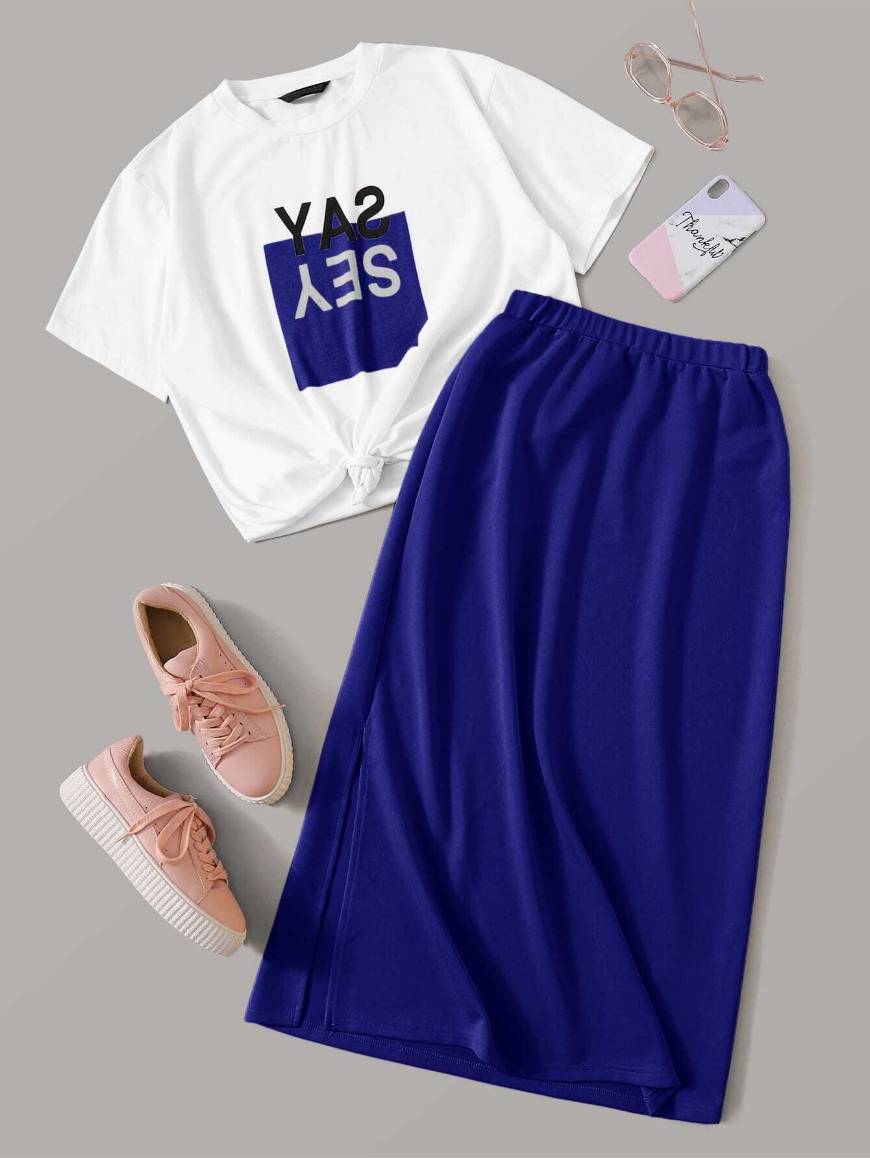 Moda Set - skirt and tshirt