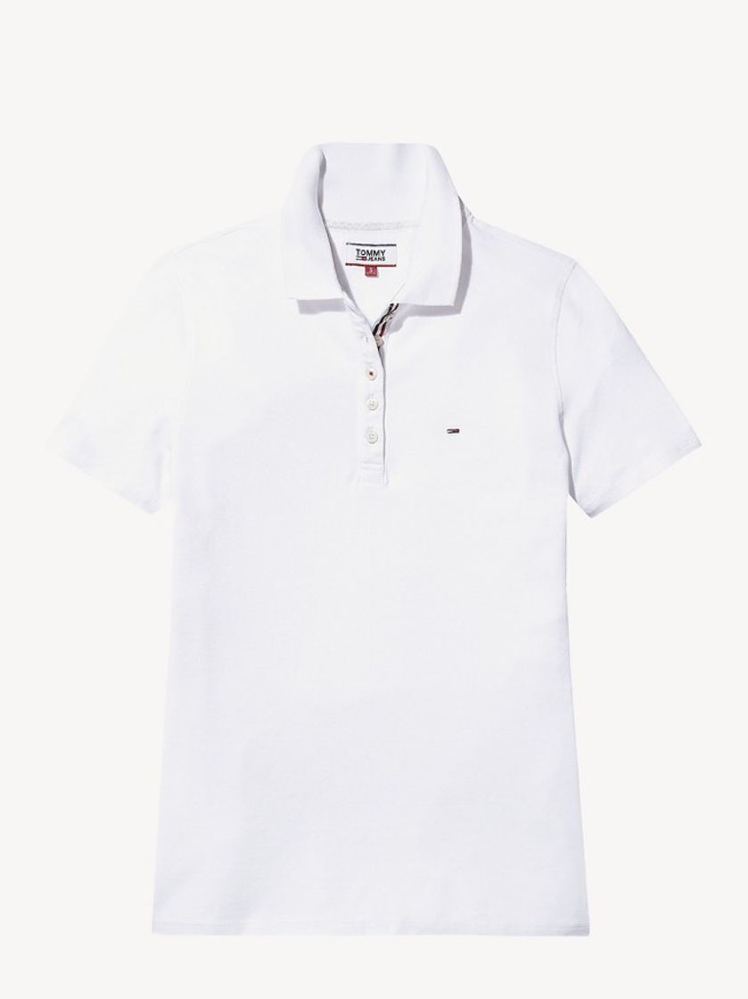 Moda Essential Organic Cotton Polo Shirt | WHITE | Tommy Hilfiger