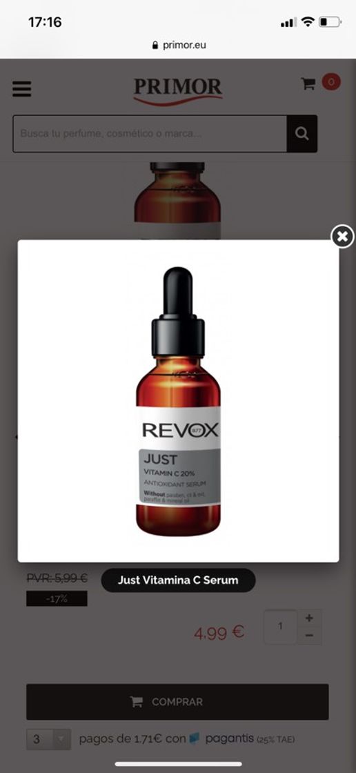 Producto Just Vitamina C Serum Revox 4