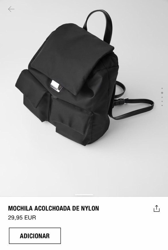 Producto Mochila Zara 