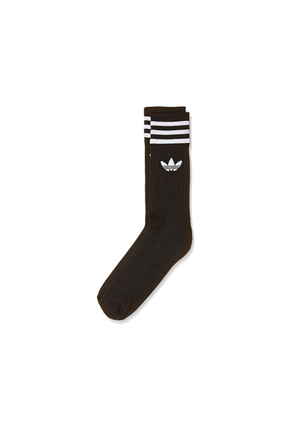 Fitness Adidas Solid Crew, Calcetines Unisex Adulto, negro