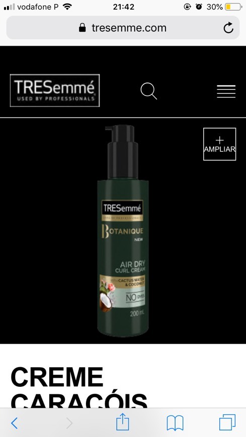 Producto Creme caracóis Tresemmé