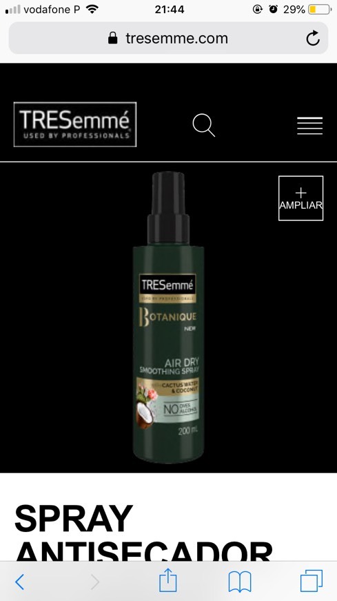 Producto Spray cabelo Tresemmé