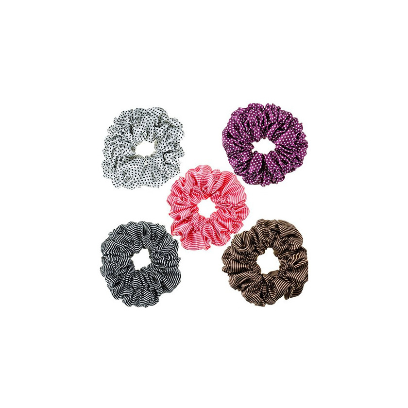 Beauty VAGA Pack de 5 suaves scrunchies de satin