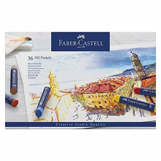 Faber-Castell 127036 - Estuche de cartón con 36 pasteles de aceite