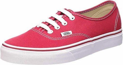 Vans Authentic, Zapatillas de Tela Unisex, Rojo