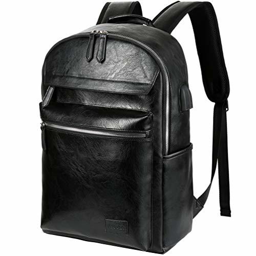 Electronic VBIGER Mochila Portatil Cuero PU de Moda 15,6 Pulgadas Mochila Negocios Viaje