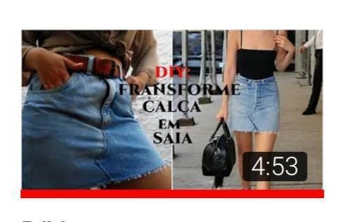 Fashion Calça de Ganga em Saia 