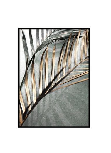 Gold and Green Palm Leaves 