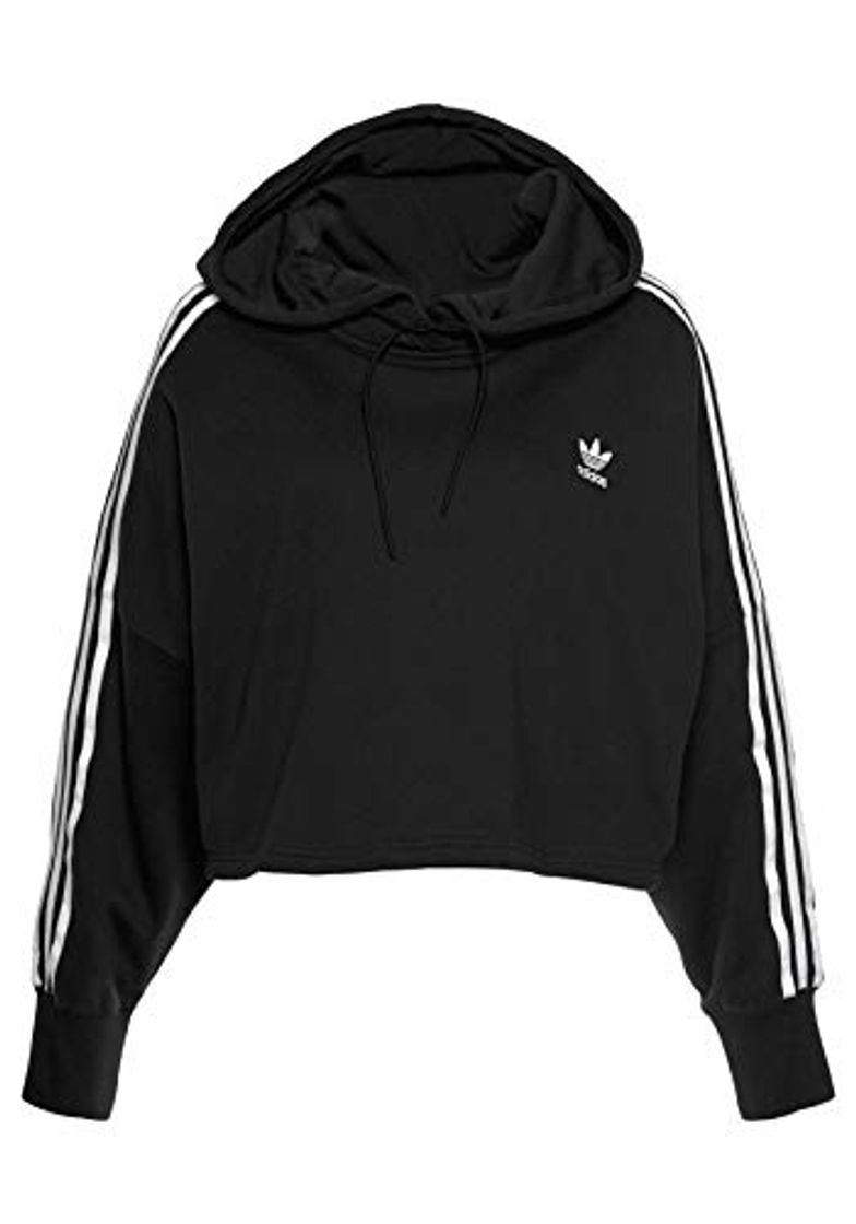 Fashion Adidas Cropped - Sudadera con capucha para mujer blanco