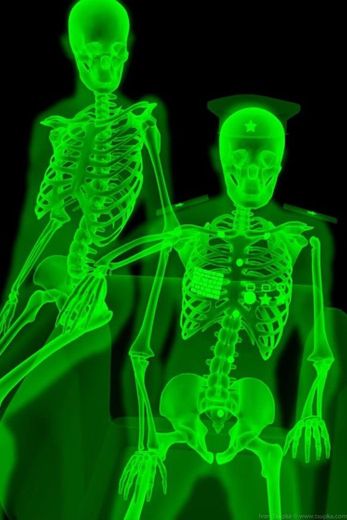 Wallpaper  verde skeleton
