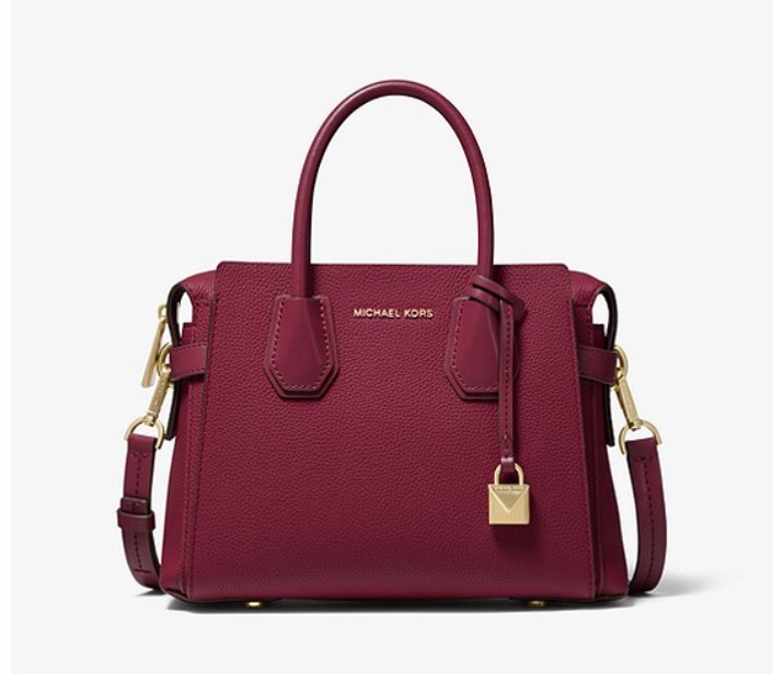 Product Mercer Small Pebbled Leather Belted Satchel