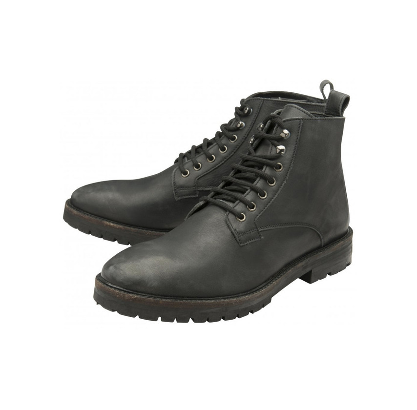 Products Black Frankel Washed Leather Ankle Boot