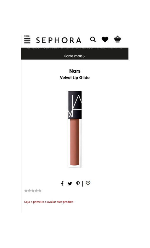 Producto Batom Nars Velvet Lip Glide 