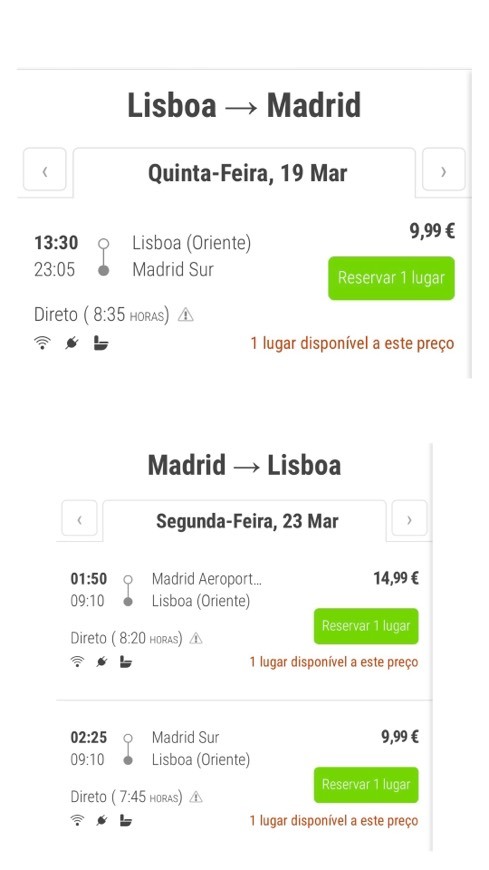 Fashion 20€ Madrid (flixbus)