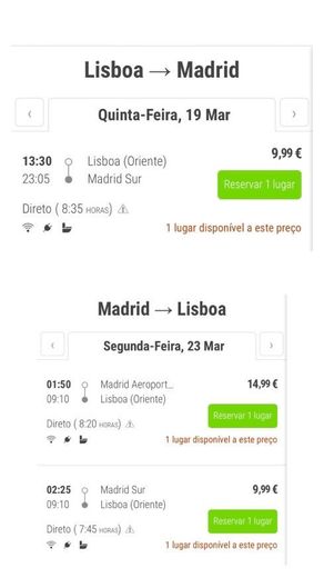 20€ Madrid (flixbus)