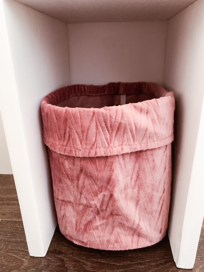 Social Cestas de terciopelo en rosa y verde (x2)