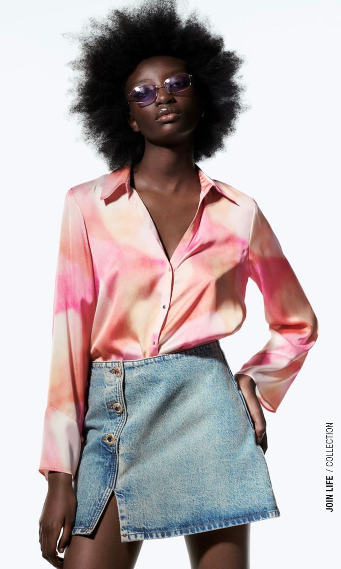 Fashion Blusa estampada tie dye