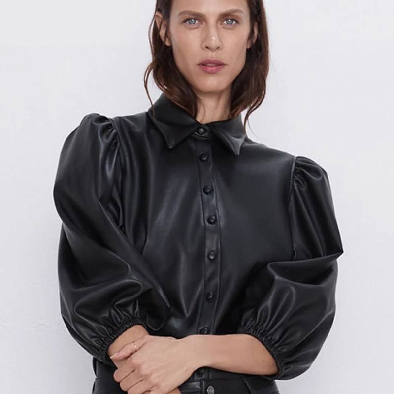 Product Faux Leather Shirt