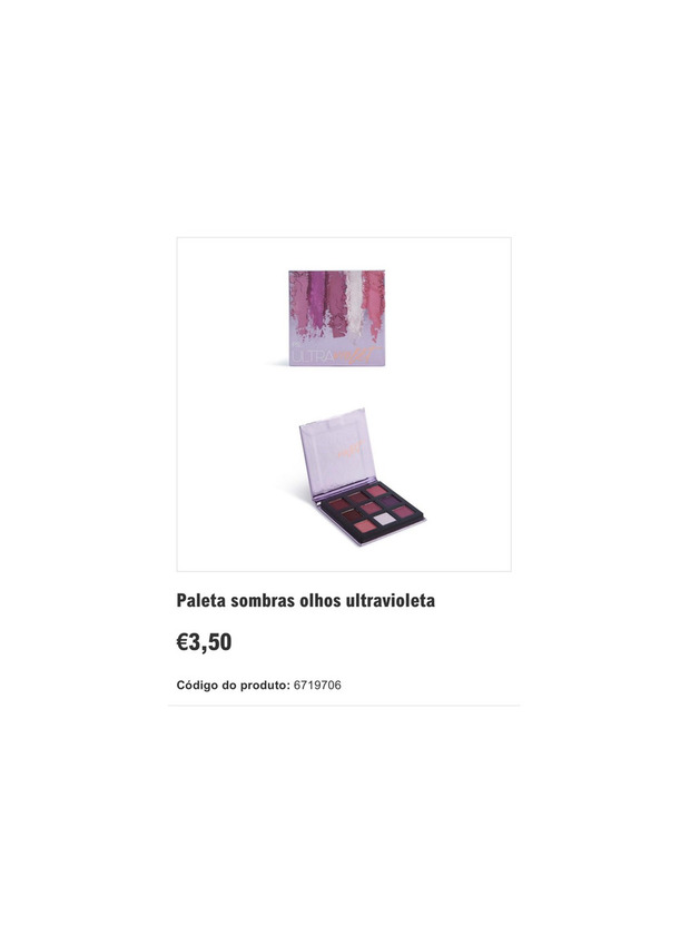 Producto Paleta de Sombras PS Ultra Violet — Primark