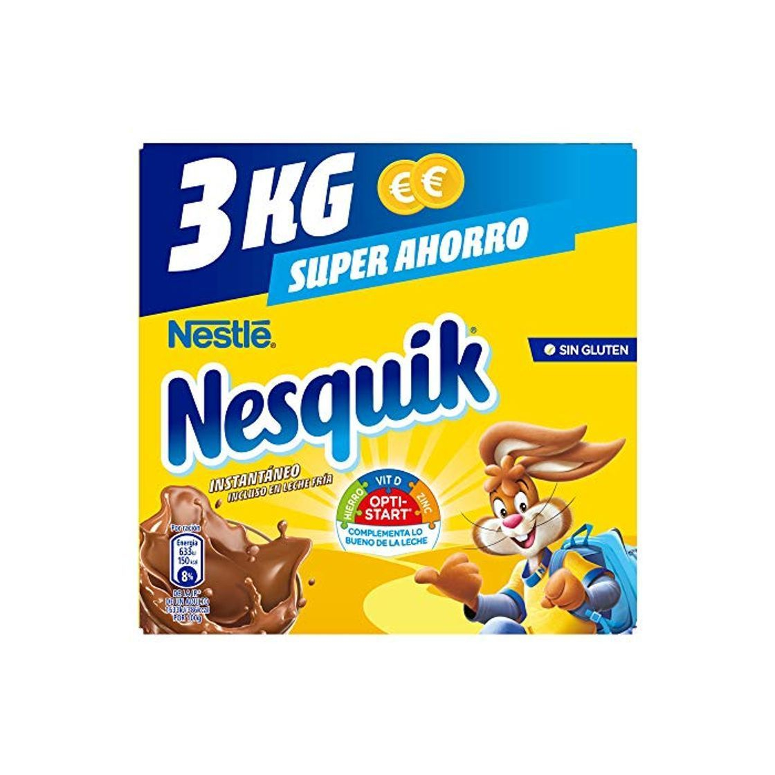 Product Nestlé nesquik cacao soluble instantáneo 3kg(2x1.5kg)