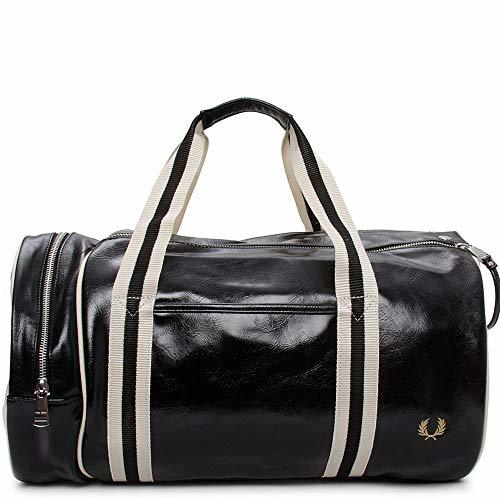 Moda FRED PERRY Classic Barrel Bag Mochila de Deporte Hombres Negro