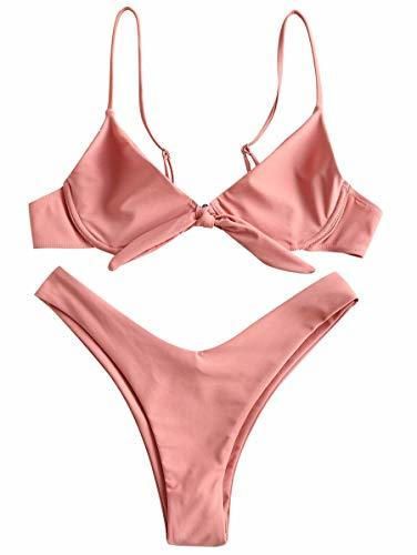 ZAFUL Traje de Baño Bikini Set con Aro Sin Relleno para Mujer