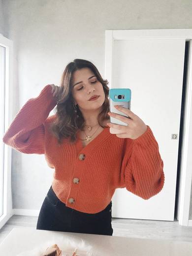 Orange cardigan