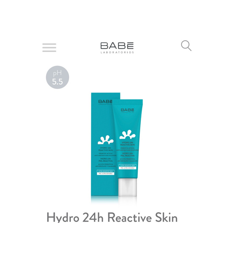 Producto Hydro 24h Reactive Skin