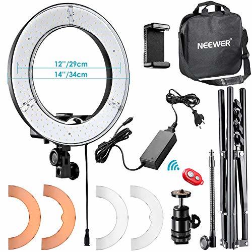 Electrónica Neewer 36cm Exterior LED Anillo de Luz 36W 5500K con Soporte de