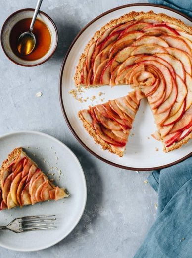 Tarte de maçã (saudável, vegan)