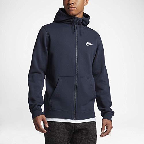 Social Nike M NSW FZ FLC Club Sudadera con Capucha, Hombre, Negro